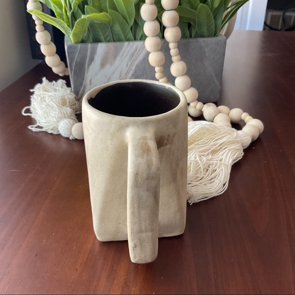 Mara Stoneware 12 oz. Collectable Kokopelli Design Mug Cactus Square Cup Cream - Picture 2 of 6